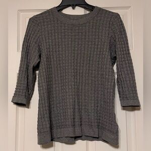Lands' End Women's Gray Crew Neck Sweater